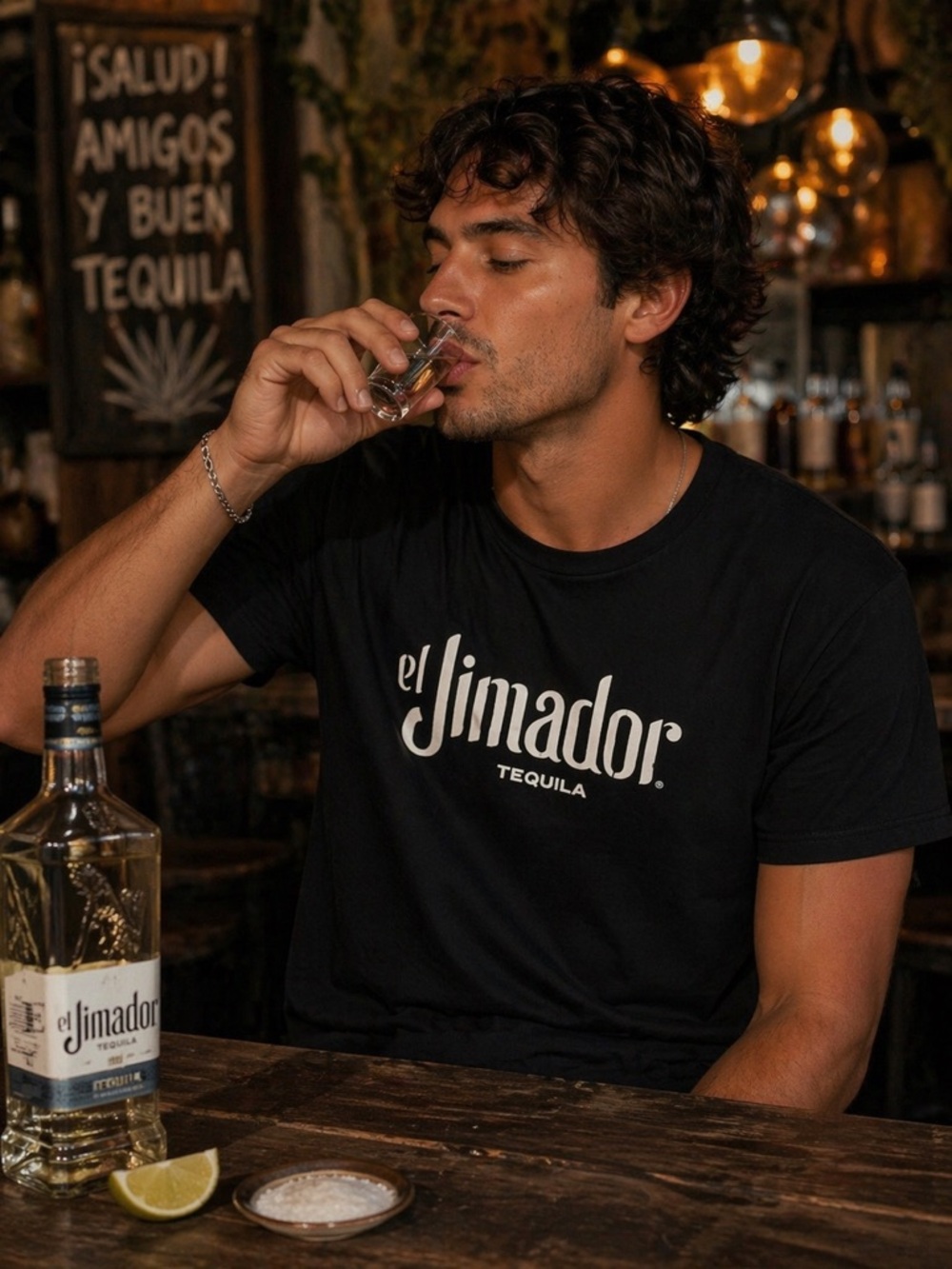 El Jimador Tequila Logo Graphic Tee Men’s Large Black Short Sleeve T Shirt
